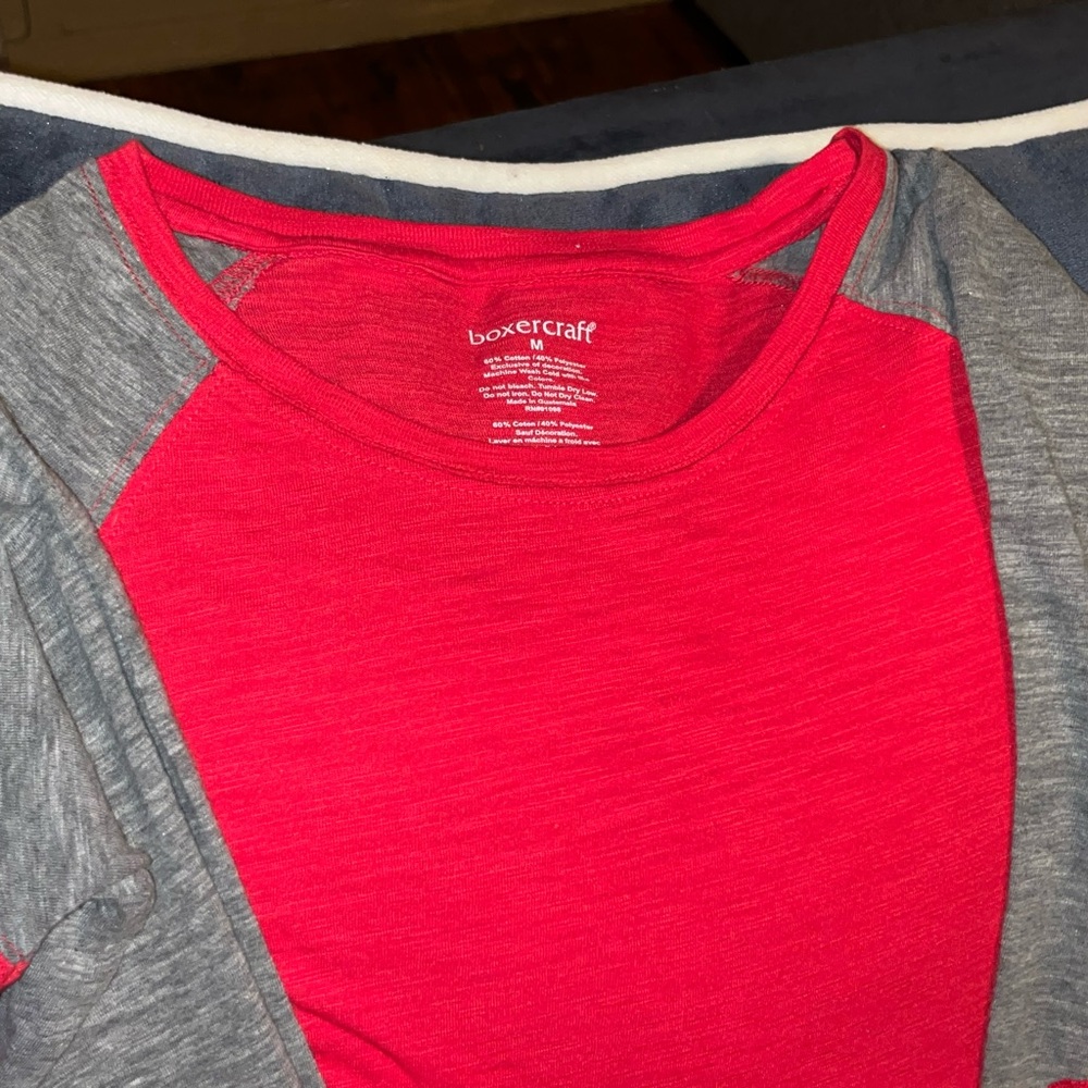 Boxercraft Red Long Sleeved Tee with Elbow Pads
